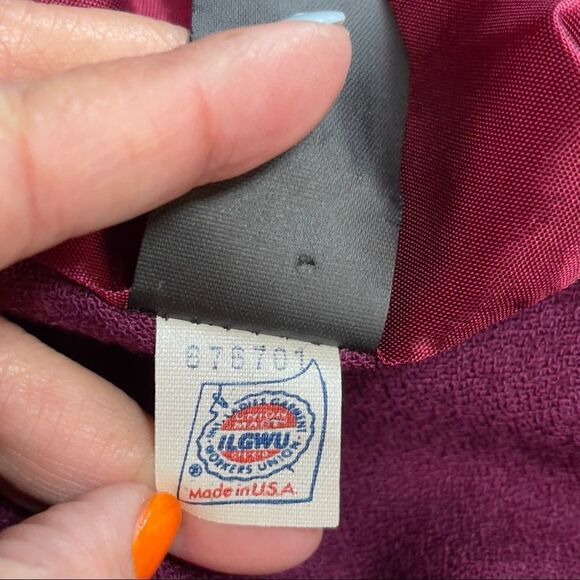 Casual Corner Maroon Round Neck Long Sleeve Blouse Size 10 - Picture 14 of 14